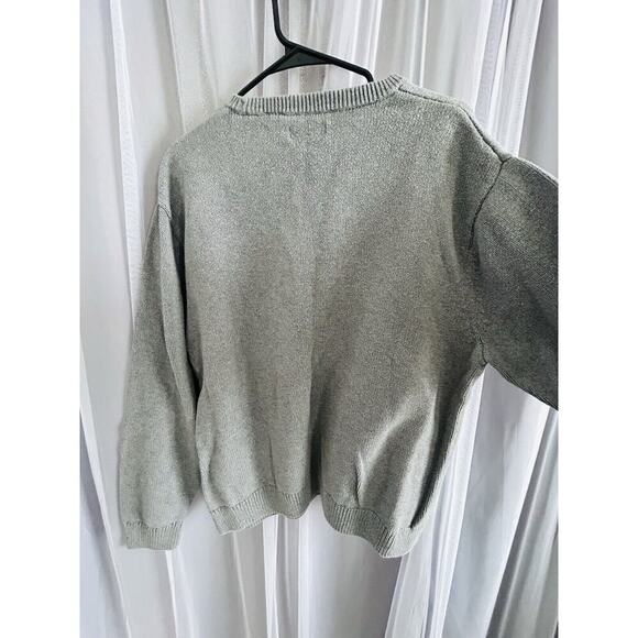 Chaps Ralph Lauren 631K00 Mens Size XL 100% Cotton Winter Grey Crewneck Sweater - Picture 2 of 15